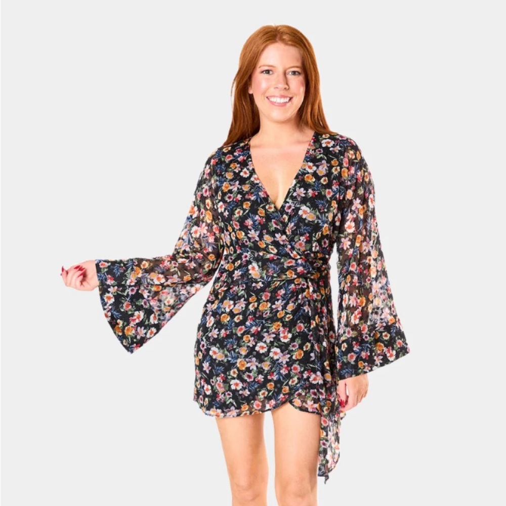 Buddy Love ASTRID WRAP MINI DRESS - OVER IT